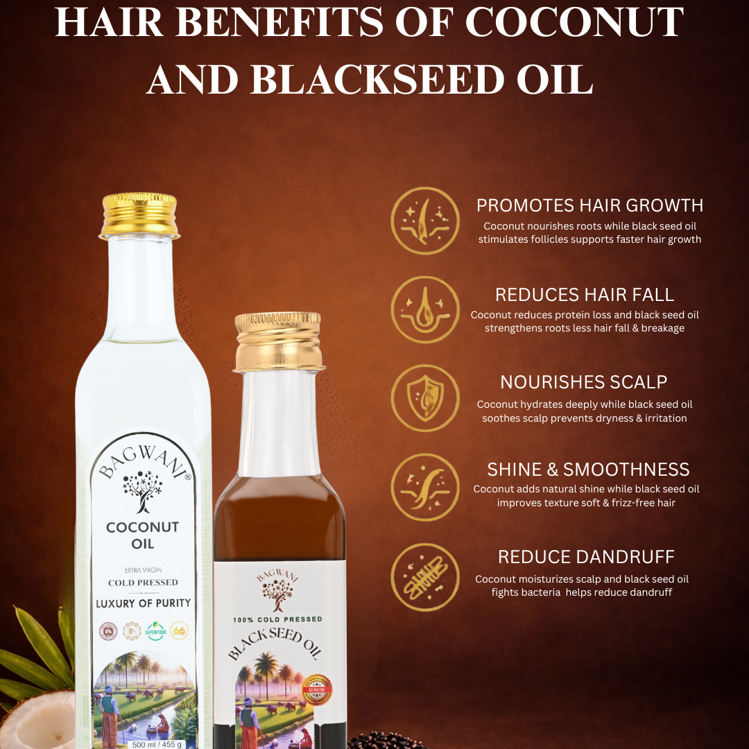 Repair & Restore (500ml Coconut Oil + 100ml Kalonji Oil)