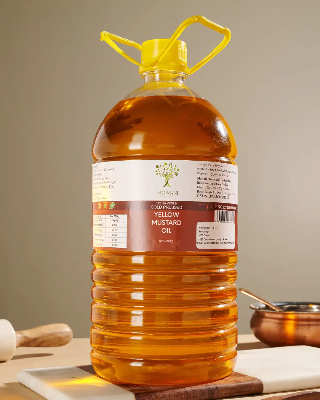 Cold Pressed Yellow Mustard Oil 5L