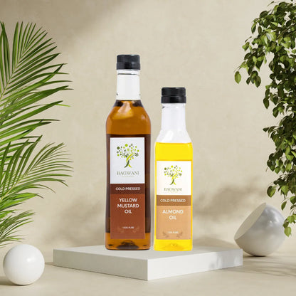 Cold Pressed Yellow Mustard oil 1L + Almond Oil 500ml