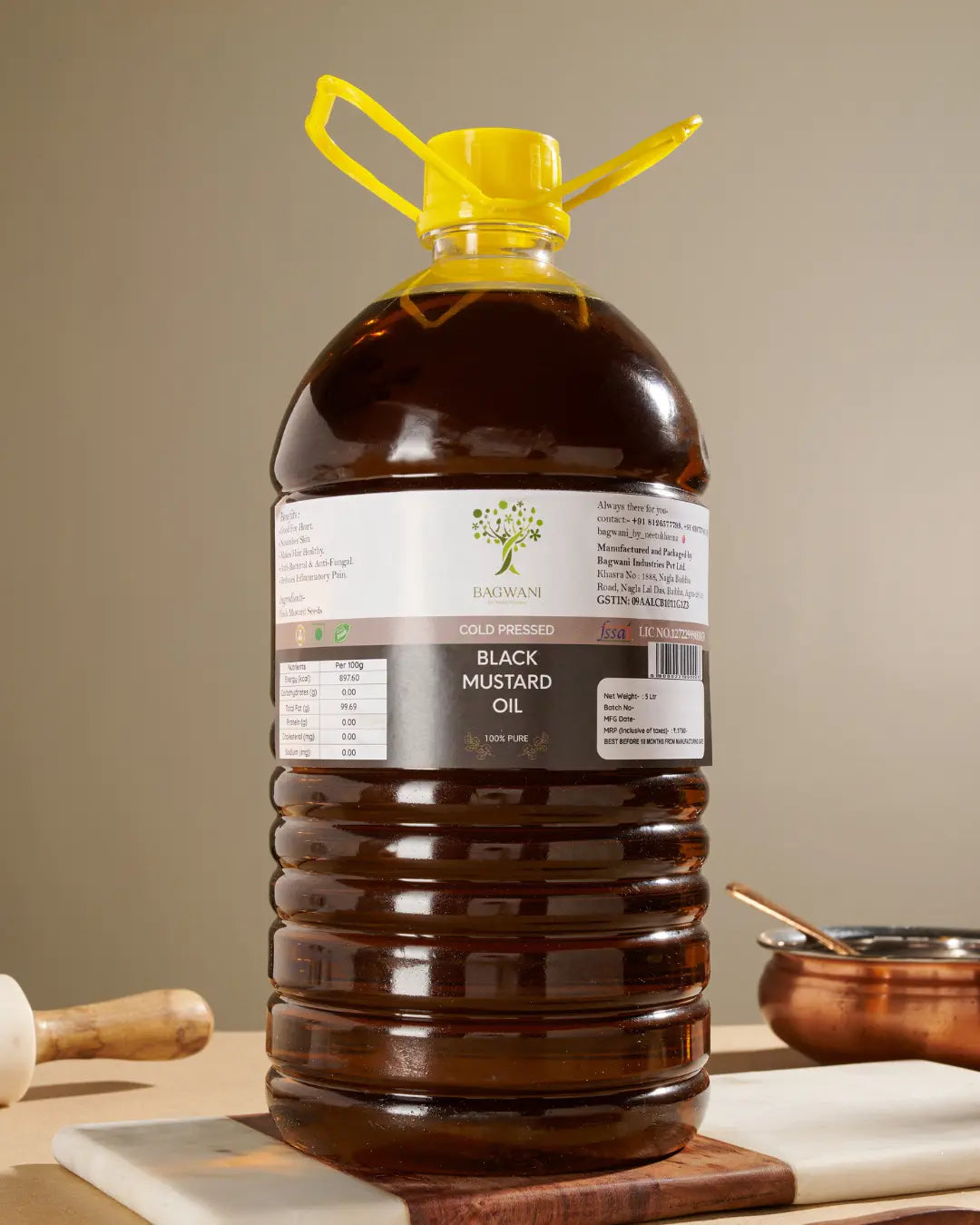 Cold Pressed Black Mustard Oil 5L